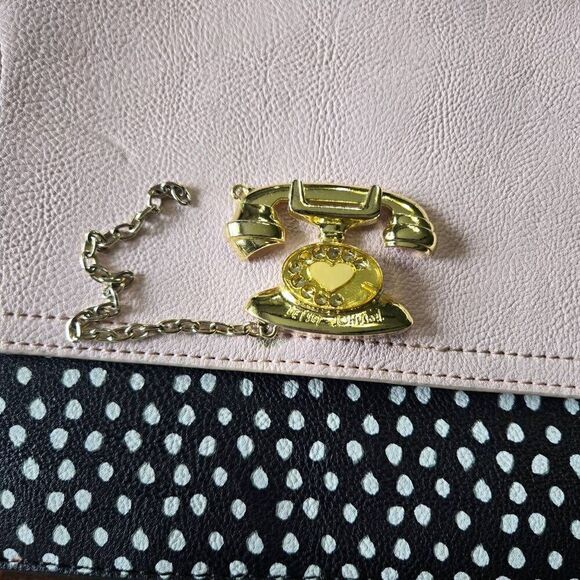 Betsey Johnson Call Me Maybe Crossbody Bag Pokadot Telephone Unique - Picture 2 of 8